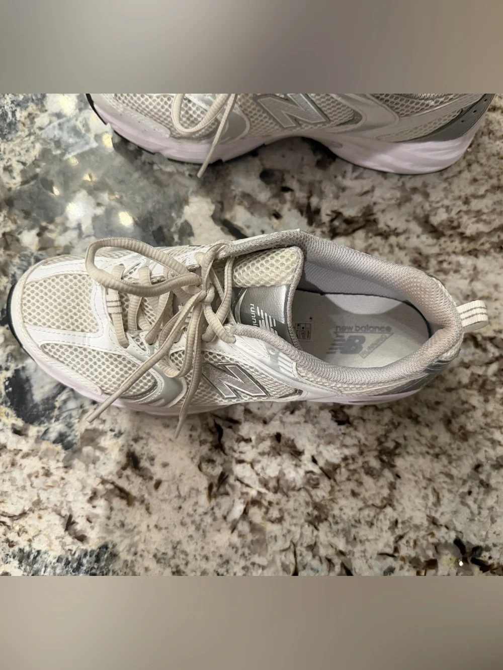 New Balance Women’s 530 Sneakers in White and Light Gray